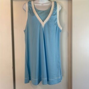Light Blue Sleeveless V-Neck Tennis Style Set